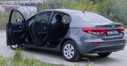 2 449 р. Накладки на порожки автомобиля RA v2  KIA Rio  3 QB (2015-2017) рестайлинг седан  с доставкой в г. Воронеж. Увеличить фотографию 2