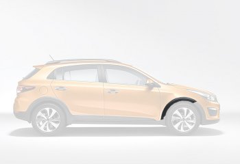 2 499 р. Передняя правая накладка на колёсную арку Оригинал  KIA Rio  X-line (2017-2021)  с доставкой в г. Воронеж. Увеличить фотографию 1