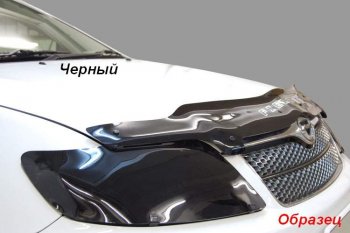 1 999 р. Дефлектор капота CA-Plastic  KIA Rio  X-line (2017-2021) (Classic черный, Без надписи)  с доставкой в г. Воронеж. Увеличить фотографию 2