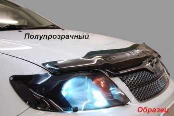 1 999 р. Дефлектор капота CA-Plastic  KIA Rio  X-line (2017-2021) (Classic черный, Без надписи)  с доставкой в г. Воронеж. Увеличить фотографию 5