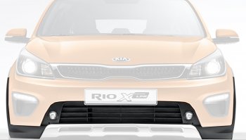 19 999 р. Накладка переднего бампера Оригинал  KIA Rio  X-line (2017-2021)  с доставкой в г. Воронеж. Увеличить фотографию 1