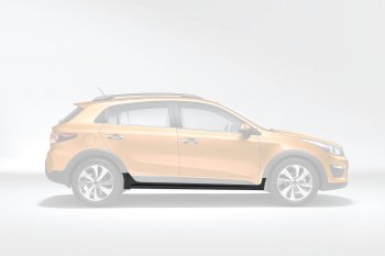 13 649 р. Правый пластиковый порог Оригинал  KIA Rio  X-line (2017-2021)  с доставкой в г. Воронеж. Увеличить фотографию 1