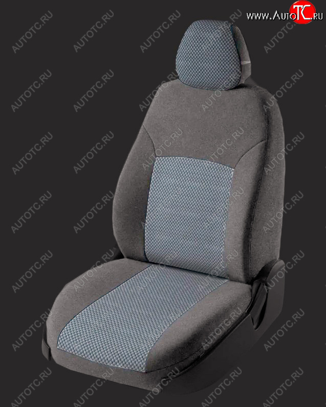 5 399 р. Чехлы для сидений Lord Autofashion Дублин (жаккард, спинка 60/40, 3 Г-образных подголовника)  KIA Rio ( 4 FB,  X-line,  4 YB,  X) (2016-2025) дорестайлинг седан, дорестайлинг, хэтчбэк, рестайлинг, рестайлинг седан, рестайлинг, хэтчбэк (Серый, вставка Стежок Серый)  с доставкой в г. Воронеж