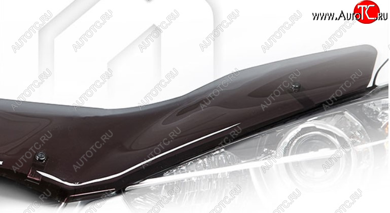 2 159 р. Дефлектор капота на CA-Plastic  KIA Rio  X (2020-2025) рестайлинг (Classic полупрозрачный, Без надписи)  с доставкой в г. Воронеж