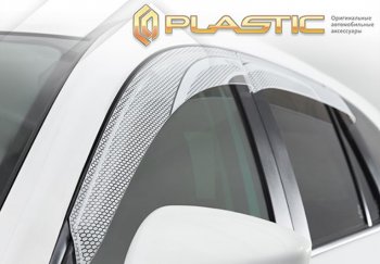 2 199 р. Дефлектора окон CA-Plastic  KIA Rio  X (2020-2025) рестайлинг (Серия Art белая, Без хром молдинга)  с доставкой в г. Воронеж. Увеличить фотографию 2