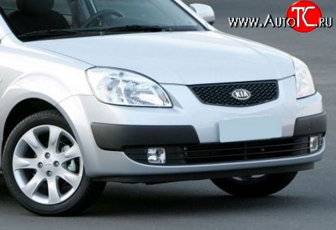 1 699 р. Передний бампер Стандартный KIA Rio 2 JB дорестайлинг, хэтчбэк 5 дв. (2005-2009) (Неокрашенный)  с доставкой в г. Воронеж