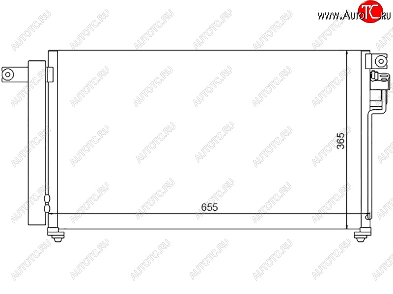 4 299 р. Радиатор кондиционера SAT  KIA Rio ( 2 JB,  4 FB) (2005-2025) дорестайлинг седан, дорестайлинг, хэтчбэк 5 дв., рестайлинг, хэтчбэк 5 дв., рестайлинг седан  с доставкой в г. Воронеж