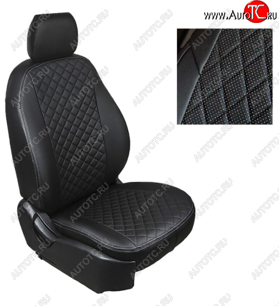 6 449 р. Чехлы Seintex (экокожа/ромб)  KIA Rio  2 JB (2005-2009) дорестайлинг седан  с доставкой в г. Воронеж