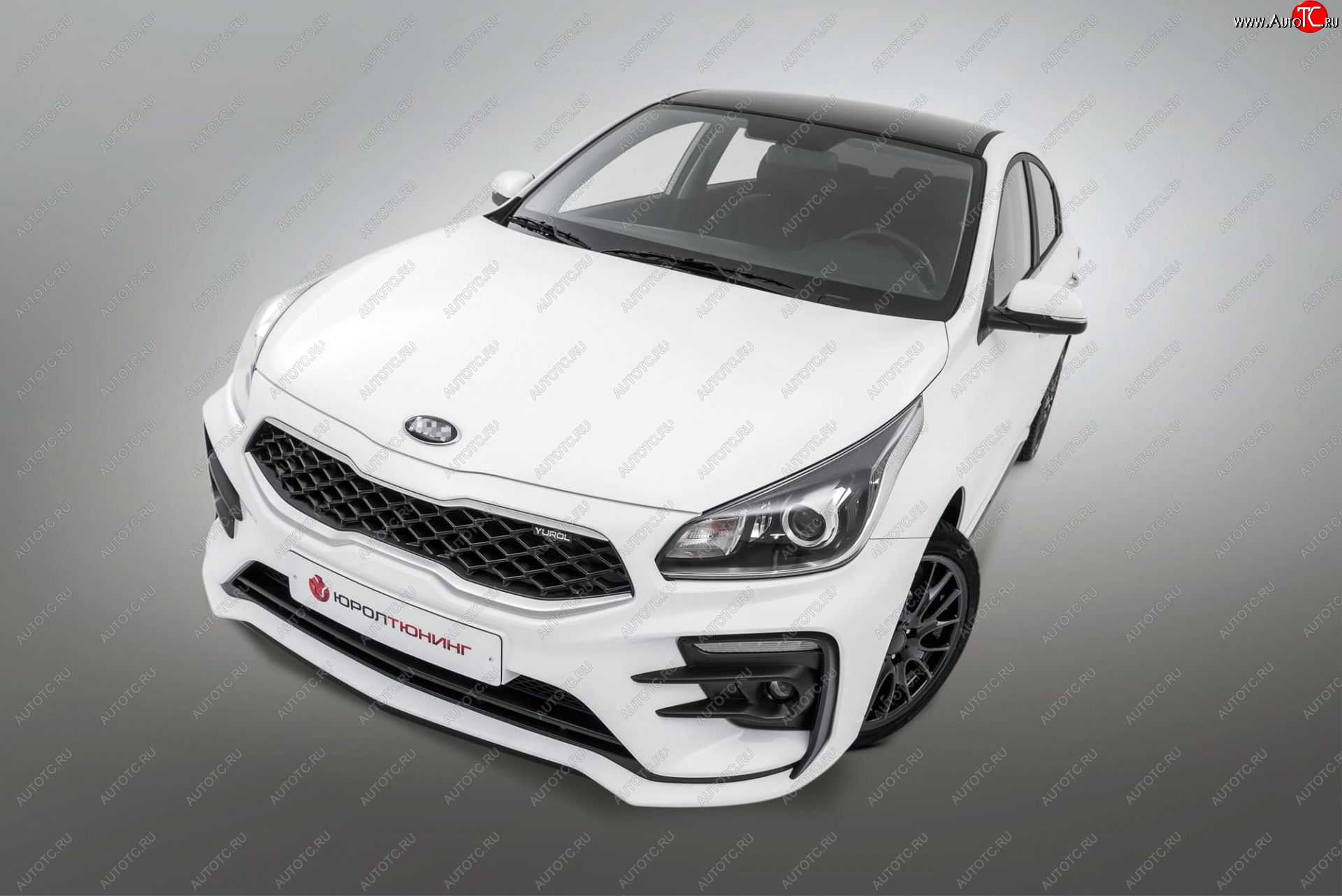 20 799 р. Передний бампер Kudos LUX  KIA Rio  4 FB (2016-2020) дорестайлинг седан (Под прямоугольные ДХО с ПТФ, Неокрашенный)  с доставкой в г. Воронеж