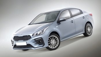18 199 р. Передний бампер Kudos Original  KIA Rio  4 FB (2016-2020) дорестайлинг седан (Под прямоугольные ДХО с ПТФ, Неокрашенный)  с доставкой в г. Воронеж. Увеличить фотографию 3