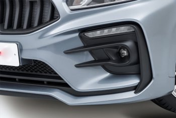 18 199 р. Передний бампер Kudos Original  KIA Rio  4 FB (2016-2020) дорестайлинг седан (Под прямоугольные ДХО с ПТФ, Неокрашенный)  с доставкой в г. Воронеж. Увеличить фотографию 4