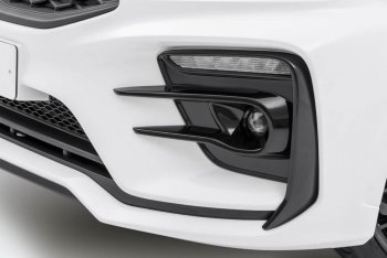 18 199 р. Передний бампер Kudos Romb  KIA Rio  4 FB (2016-2020) дорестайлинг седан (Под прямоугольные ДХО с ПТФ, Неокрашенный)  с доставкой в г. Воронеж. Увеличить фотографию 3