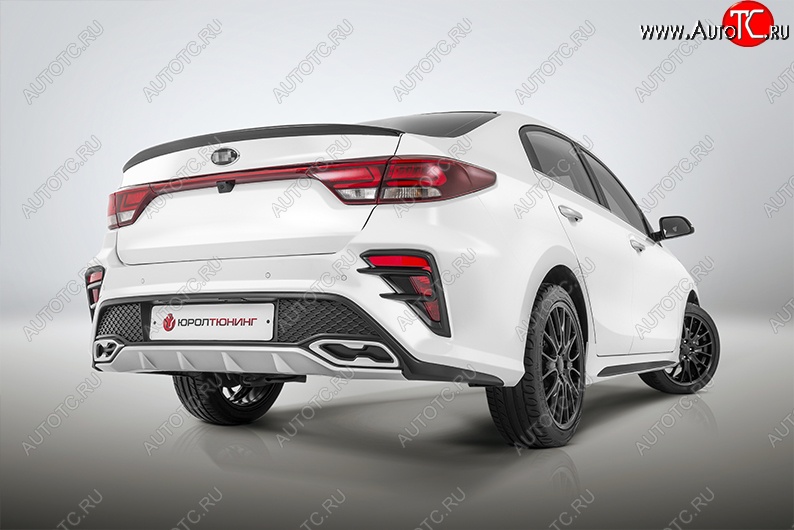 17 699 р. Задний бампер Kudos  KIA Rio  4 FB (2016-2020) дорестайлинг седан (Под парктроник, Неокрашенный)  с доставкой в г. Воронеж