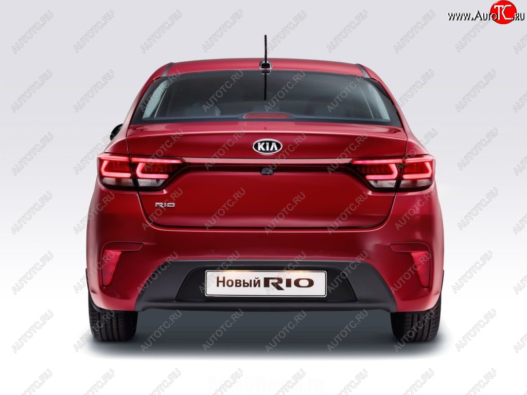 4 199 р. Задний бампер Стандартный KIA Rio 4 FB дорестайлинг седан (2016-2020) (Окрашенный)  с доставкой в г. Воронеж