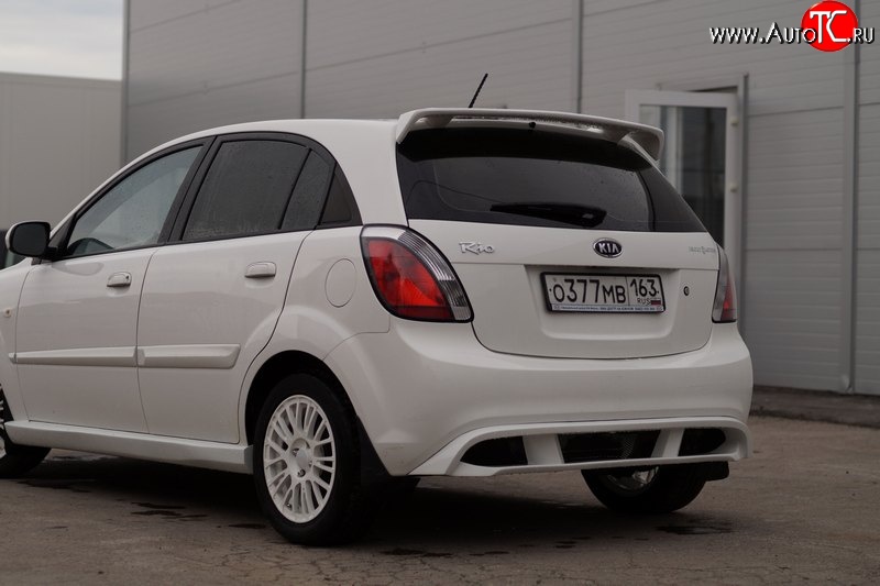 5 899 р. Накладка заднего бампера Vita Dm KIA Rio 2 JB дорестайлинг, хэтчбэк 5 дв. (2005-2009) (Неокрашенная)  с доставкой в г. Воронеж