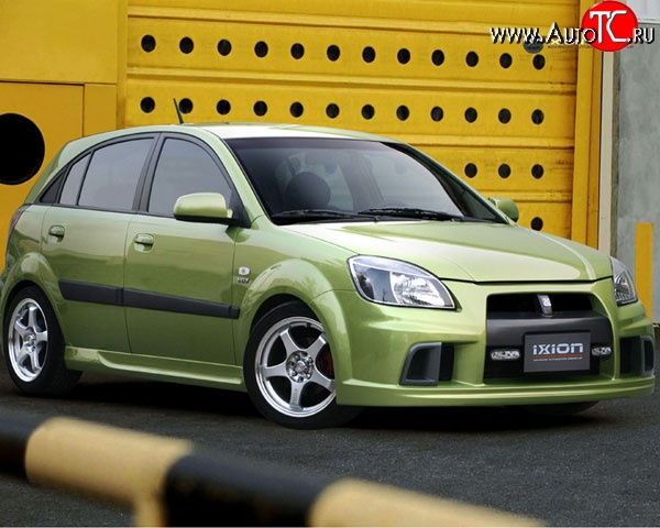 18 599 р. Передний бампер Ixion KIA Rio 2 JB дорестайлинг, хэтчбэк 5 дв. (2005-2009) (Неокрашенный)  с доставкой в г. Воронеж