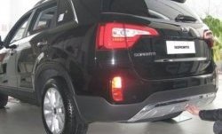 Накладка на задний бампер CT KIA Sorento XM рестайлинг (2012-2015)