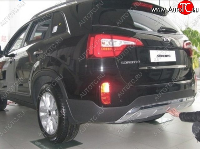 16 999 р. Накладка на задний бампер CT KIA Sorento XM рестайлинг (2012-2015) (Неокрашенная)  с доставкой в г. Воронеж