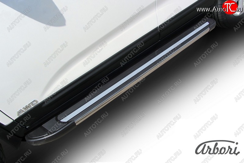 12 509 р. Порожки для ног Arbori Luxe Black KIA Sorento XM рестайлинг (2012-2015)  с доставкой в г. Воронеж