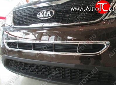 8 849 р. Накладка на передний воздуховод СТ KIA Sorento XM рестайлинг (2012-2015) (Неокрашенная)  с доставкой в г. Воронеж