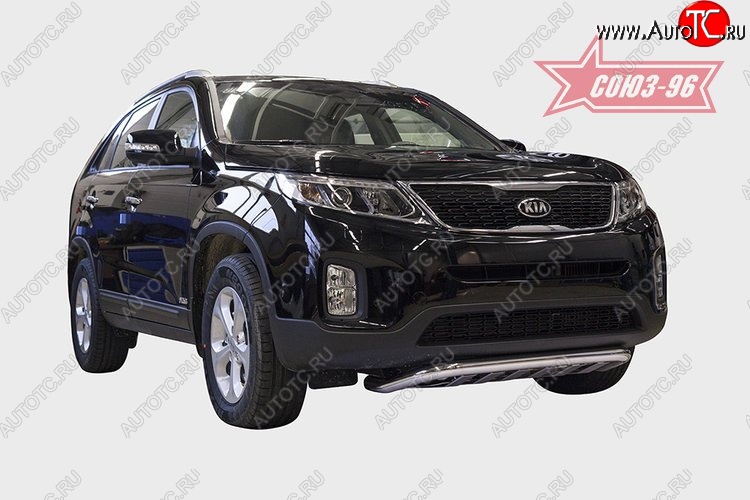 15 524 р. Защита переднего бампера одинарная с профилем Souz-96 (d60)  KIA Sorento  XM (2012-2015) рестайлинг  с доставкой в г. Воронеж