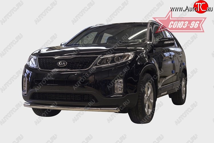 12 779 р. Защита переднего бампера одинарная Souz-96 (d60)  KIA Sorento  XM (2012-2015) рестайлинг  с доставкой в г. Воронеж