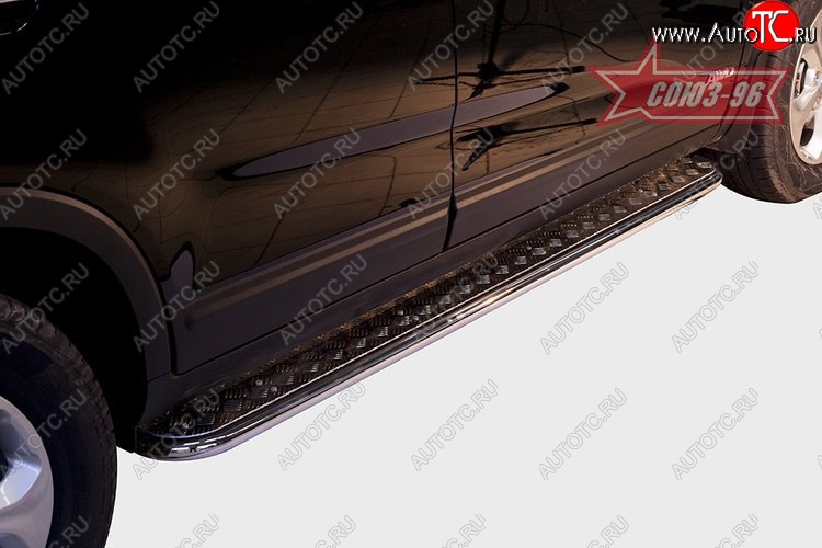 15 389 р. Защита порогов с листом Souz-96 (d42). KIA Sorento XM рестайлинг (2012-2015)  с доставкой в г. Воронеж
