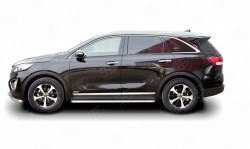 77 999 р. Широкая защита порогов Russtal KIA Sorento UM/Prime дорестайлинг (2014-2018) (Защита порогов с со скосами на торцах (вариант 1))  с доставкой в г. Воронеж. Увеличить фотографию 3