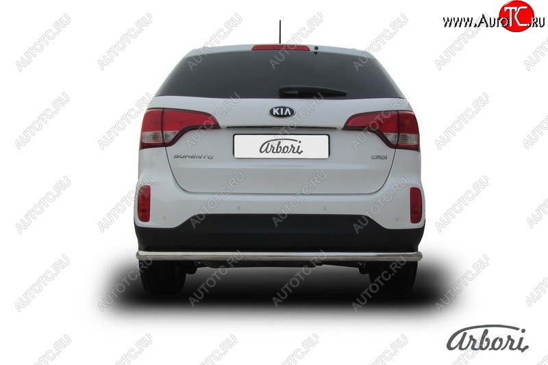 16 559 р. Защита заднего бампера Arbori (нержавейка, 1 труба d76 mm).  KIA Sorento  XM (2012-2015) рестайлинг  с доставкой в г. Воронеж