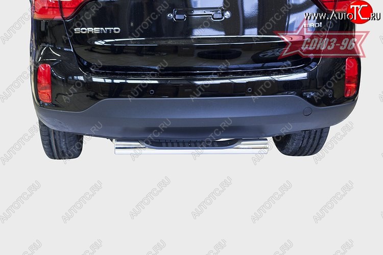 11 249 р. Защита заднего бампера с проступью Souz-96 (d76)  KIA Sorento  XM (2012-2015) рестайлинг  с доставкой в г. Воронеж