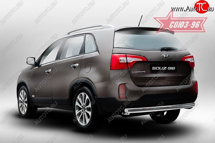 11 879 р. Защита заднего бампера из овальной трубы Souz-96 (в 75х42)  KIA Sorento  XM (2012-2015) рестайлинг  с доставкой в г. Воронеж