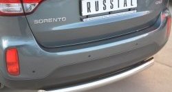 17 899 р. Одинарная защита заднего бампера из трубы диаметром 76 мм SLITKOFF  KIA Sorento  XM (2012-2015) рестайлинг  с доставкой в г. Воронеж. Увеличить фотографию 2