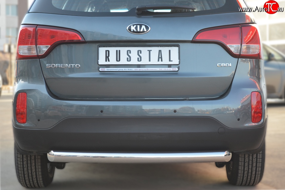 17 899 р. Одинарная защита заднего бампера из трубы диаметром 76 мм SLITKOFF  KIA Sorento  XM (2012-2015) рестайлинг  с доставкой в г. Воронеж