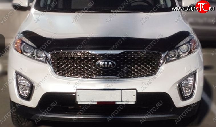 3 299 р. Дефлектор капота SIM  KIA Sorento  UM/Prime (2014-2020) дорестайлинг, рестайлинг  с доставкой в г. Воронеж