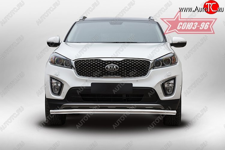 12 509 р. Защита переднего бампера одинарная Souz-96 (d60) KIA Sorento UM/Prime дорестайлинг (2014-2018)  с доставкой в г. Воронеж