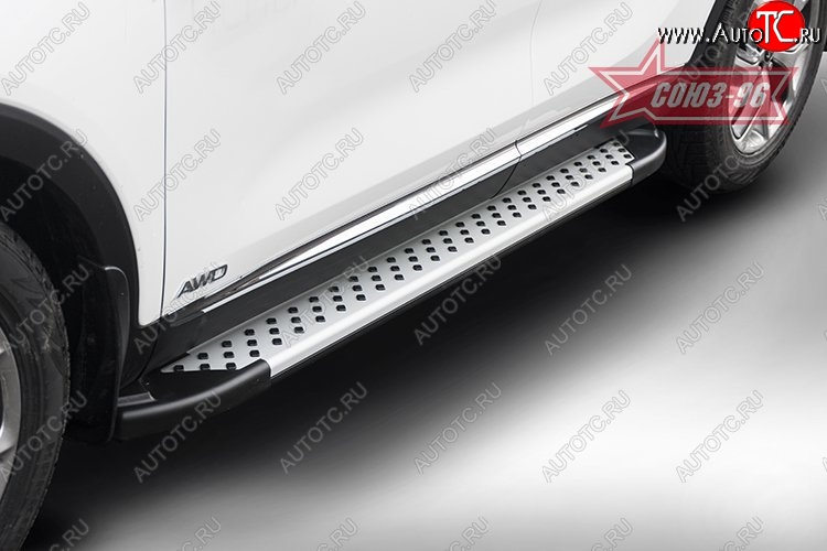 10 754 р. Пороги из алюминиевого профиля Souz-96 KIA Sorento UM/Prime рестайлинг (2018-2020)  с доставкой в г. Воронеж