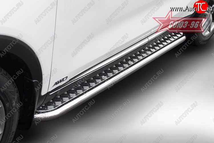 15 389 р. Защита порогов с листом Souz-96 (d60). KIA Sorento UM/Prime дорестайлинг (2014-2018)  с доставкой в г. Воронеж