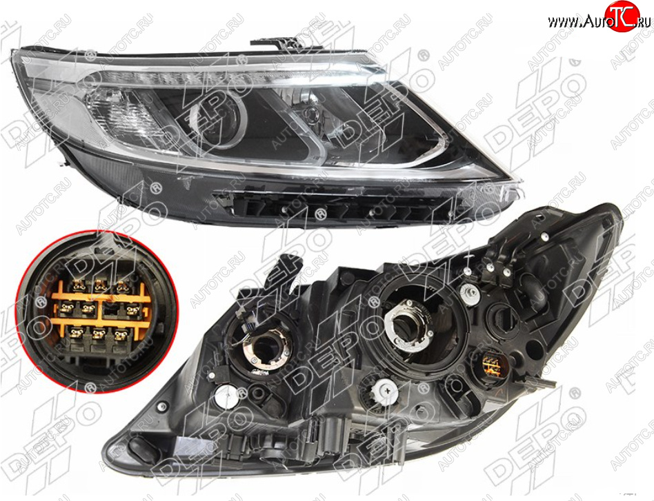 36 999 р. Правая фара (галоген, ДХО, под корректор) DEPO KIA Sorento XM рестайлинг (2012-2015)  с доставкой в г. Воронеж