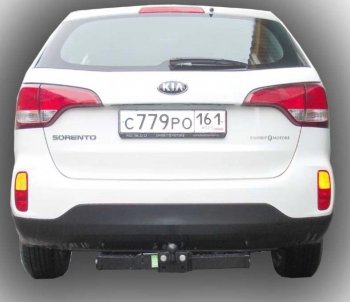 9 749 р. Фаркоп Лидер Плюс (съемный шар тип F, с нержавеющей пластиной)  KIA Sorento  XM (2012-2015) рестайлинг (Без электропакета)  с доставкой в г. Воронеж. Увеличить фотографию 4