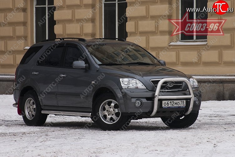 16 379 р. Защита переднего бампера (дорестайлинг) Souz-96 (d76) KIA Sorento BL дорестайлинг (2002-2006)  с доставкой в г. Воронеж