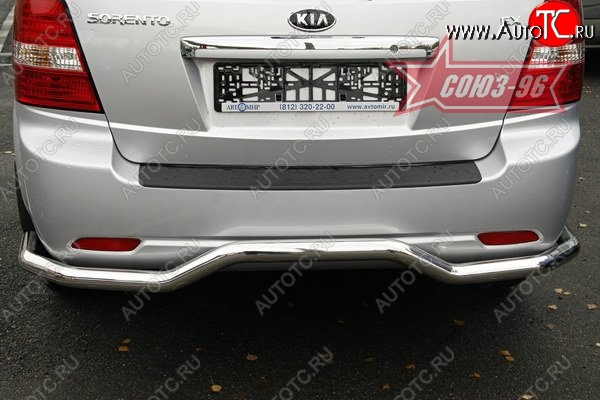 7 964 р. Защита заднего бампера рестайлинг Souz-96 (d60) KIA Sorento BL дорестайлинг (2002-2006)  с доставкой в г. Воронеж