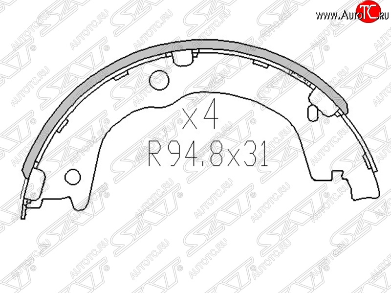 1 329 р. Колодки тормозные SAT (задние)  KIA Sorento  BL (2002-2010) дорестайлинг, рестайлинг  с доставкой в г. Воронеж