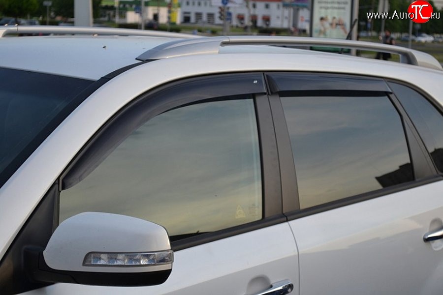 999 р. Комплект дефлекторов окон (ветровиков) 4 шт. Russtal KIA Sorento XM рестайлинг (2012-2015)  с доставкой в г. Воронеж
