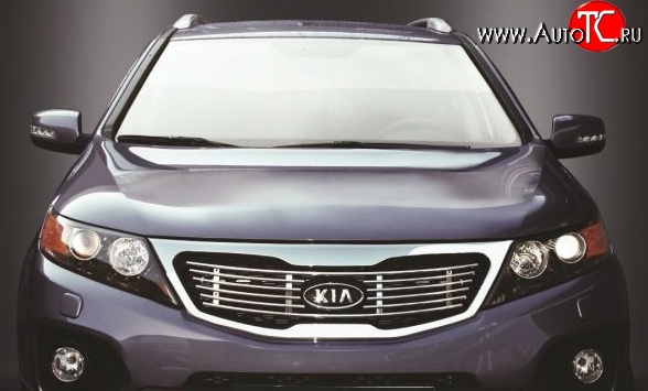 4 589 р. Декоративная вставка решетки радиатора Novline KIA Sorento XM дорестайлинг (2009-2012)  с доставкой в г. Воронеж