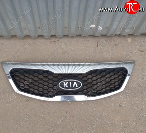 4 149 р. Решетка радиатора SPARD (с хромом) KIA Sorento XM дорестайлинг (2009-2012) (Неокрашенная)  с доставкой в г. Воронеж