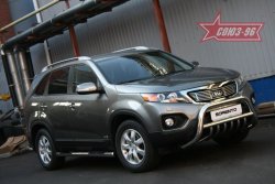 16 649 р. Защита переднего бампера Souz-96 (d76) KIA Sorento XM дорестайлинг (2009-2012)  с доставкой в г. Воронеж. Увеличить фотографию 1