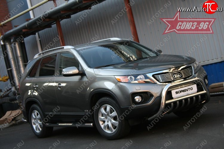 16 649 р. Защита переднего бампера Souz-96 (d76) KIA Sorento XM дорестайлинг (2009-2012)  с доставкой в г. Воронеж