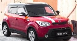 5 399 р. Накладки на колёсные арки RA (комплект 4 шт). KIA Soul PS дорестайлинг (2014-2016) (Поверхность шагрень)  с доставкой в г. Воронеж. Увеличить фотографию 2