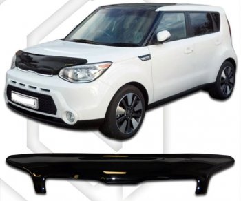 Дефлектор капота CA-Plastic KIA Soul  PS (2014-2016) дорестайлинг