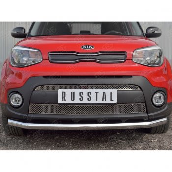 5 999 р. Решетка радиатора Russtal лист  KIA Soul  PS (2014-2016) дорестайлинг (Неокрашенная)  с доставкой в г. Воронеж. Увеличить фотографию 2